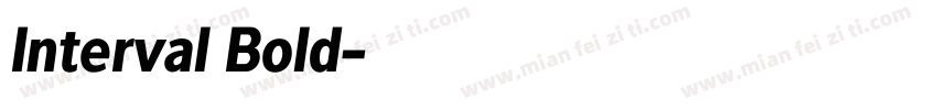 Interval Bold字体转换